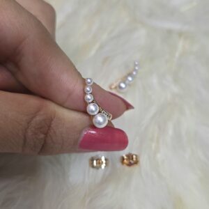 گوشواره مرواریدی ژوپینگ رنگ ثابت کد 2038