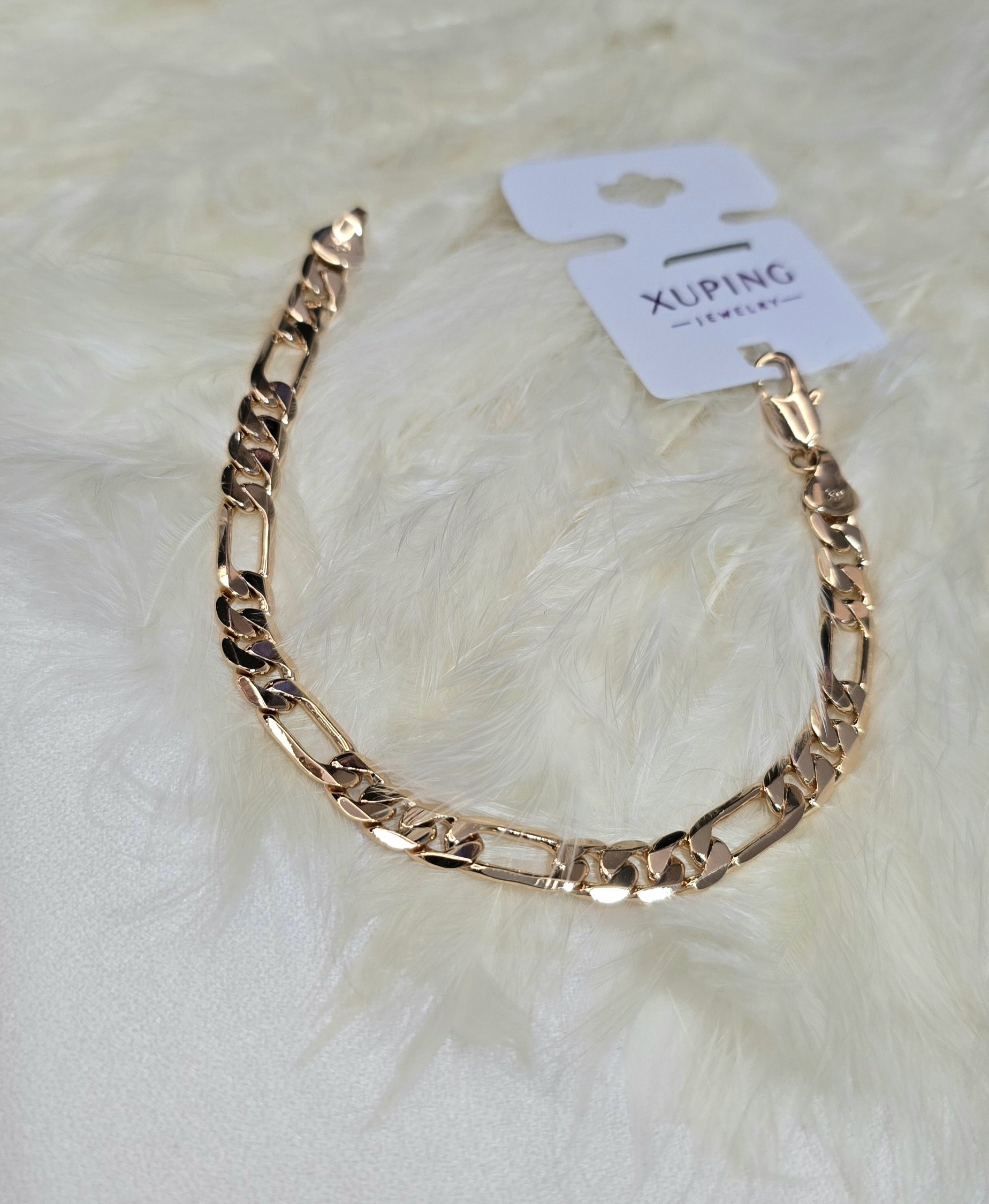 دستبند طرح طلا فیگارو برند ژوپینگ کد 3008