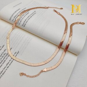 نیمست دستبند و گردنبند هرینگبون (ماری) کد 5016