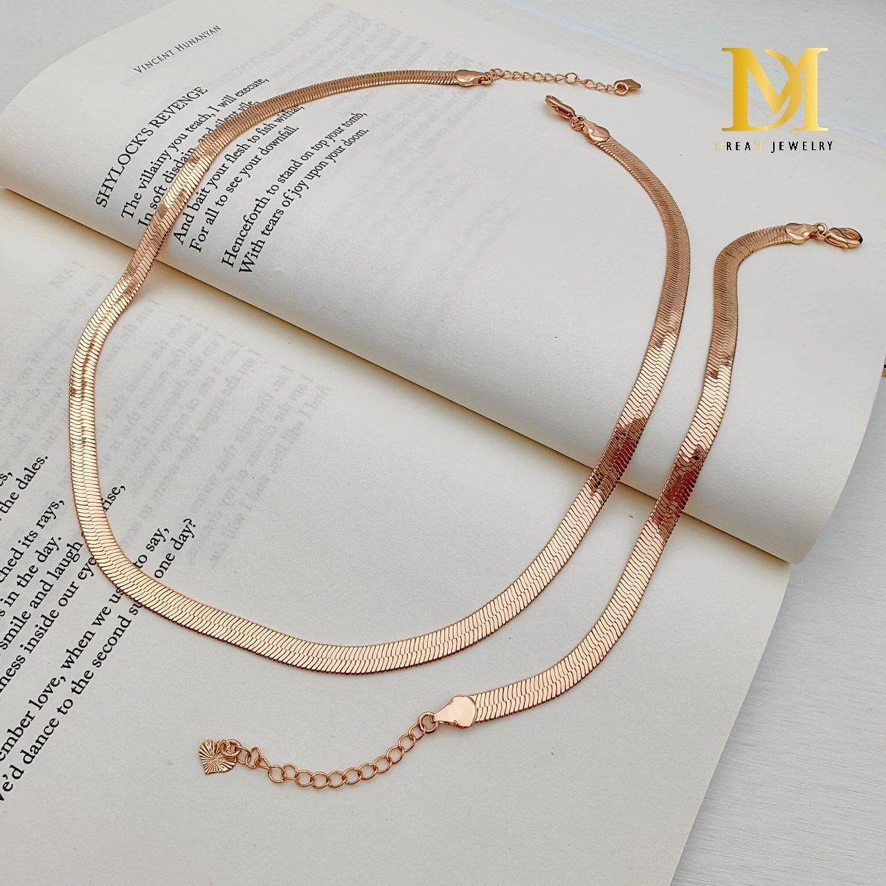 نیمست دستبند و گردنبند هرینگبون (ماری) کد 5016