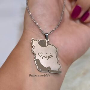 پلاک ایران استیل رنگ ثابت کد 8004