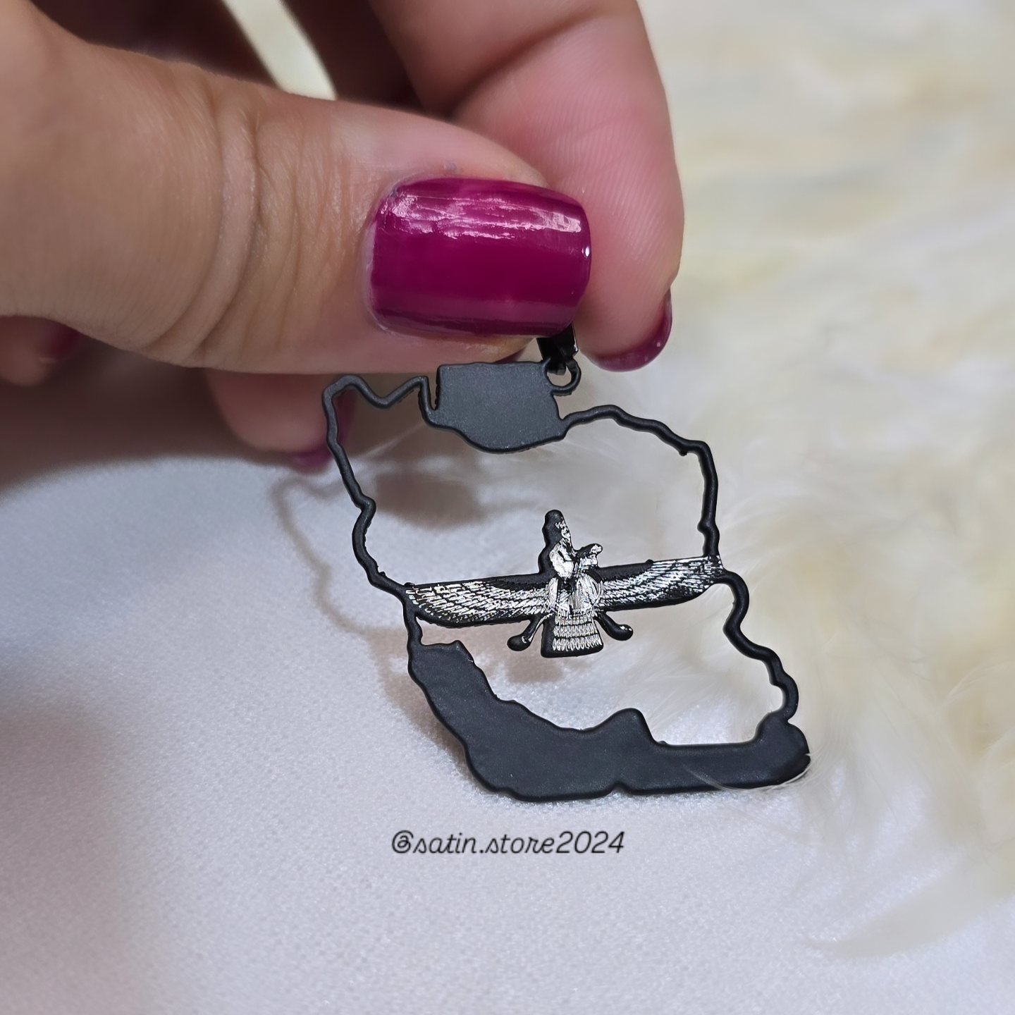 پلاک فروهر ایران استیل رنگ ثابت کد 8006