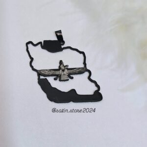 پلاک فروهر ایران استیل رنگ ثابت کد 8006