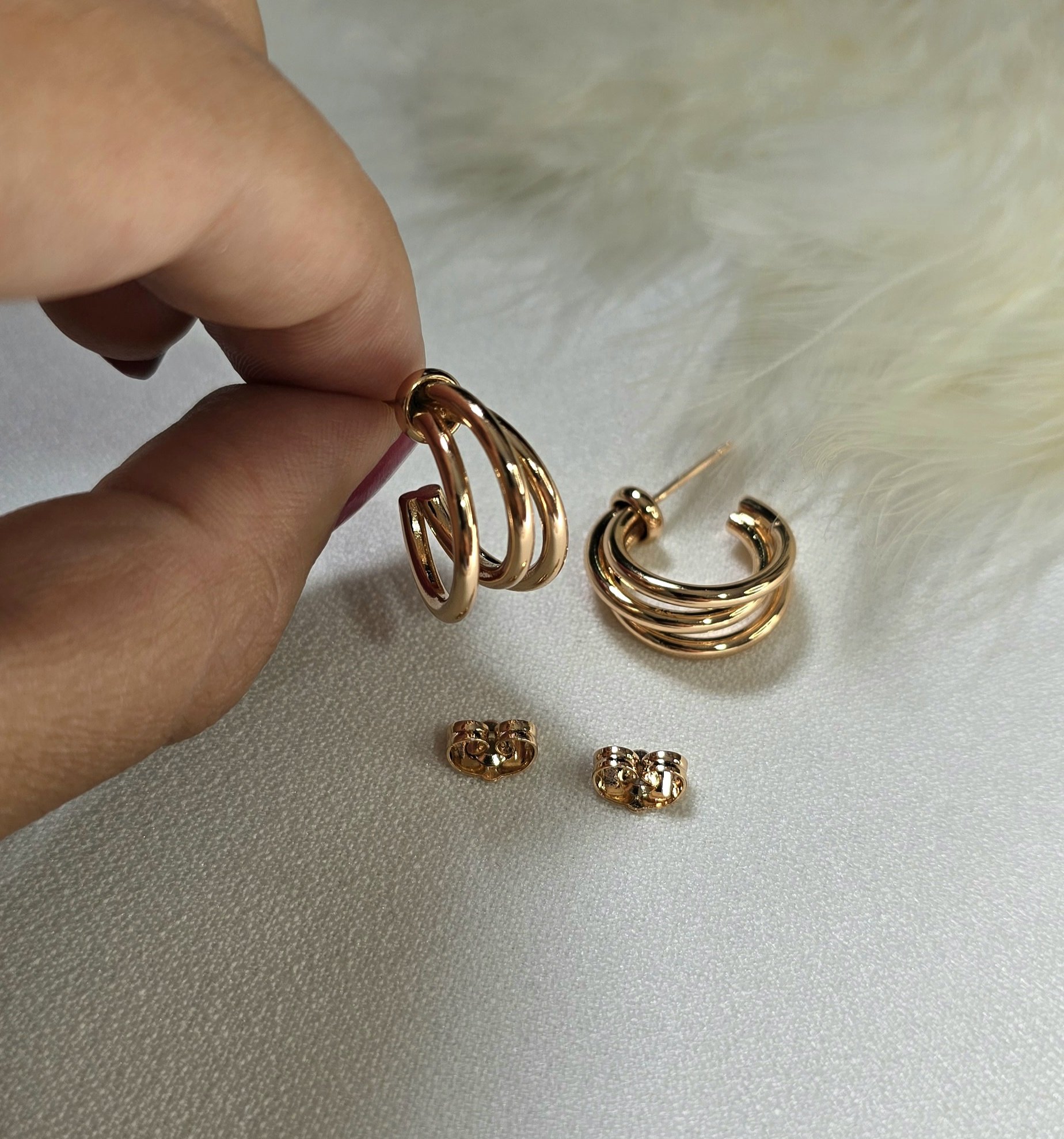 گوشواره بدون حساسیت ژوپینگ کد 2044