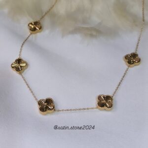 گردنبند ونکلیف طلایی استیل رنگ ثابت 1116