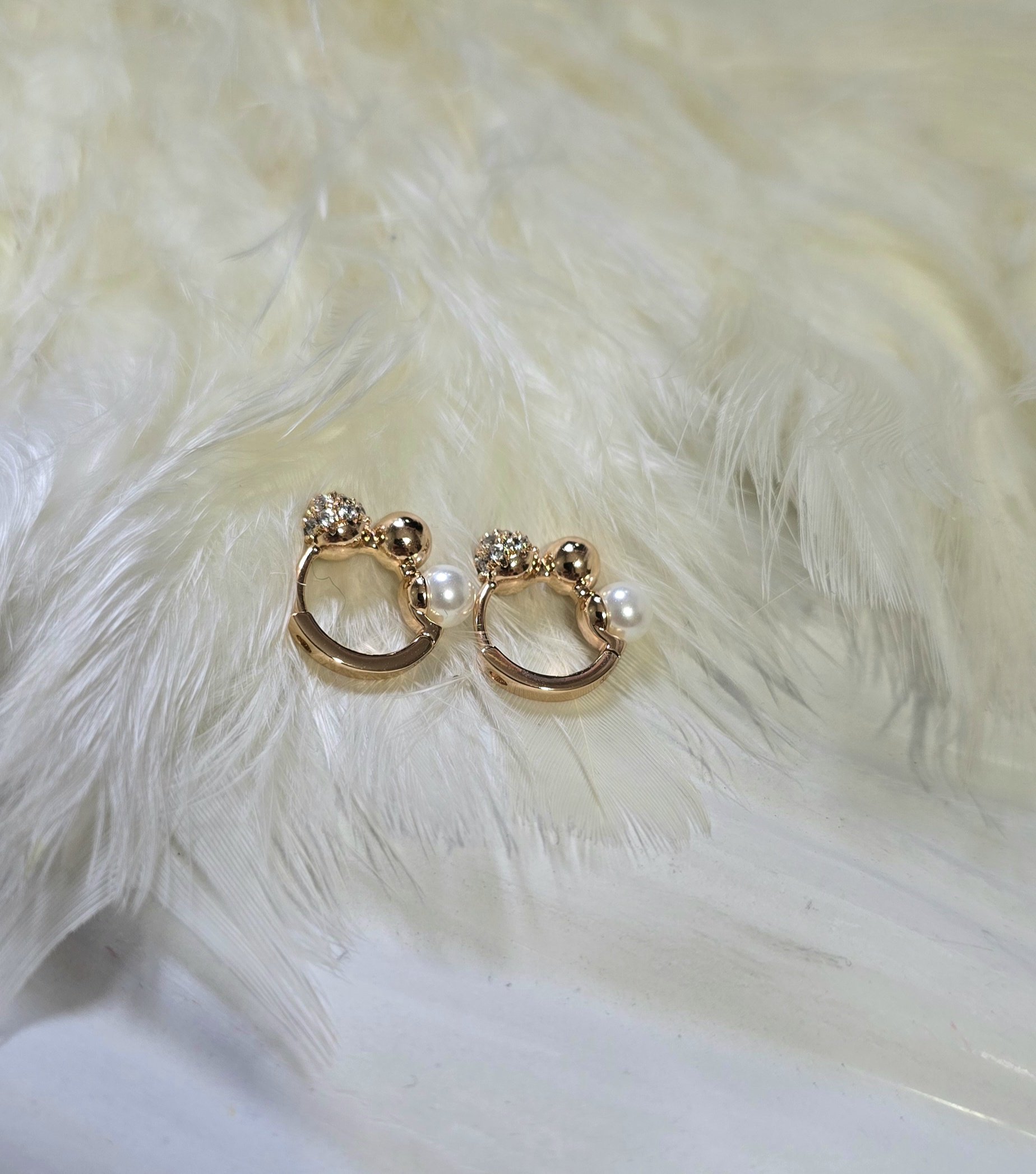 گوشواره مرواریدی رنگ ثابت 2052