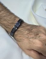 دستبند مردانه مونت بلانک اصل کد 3038