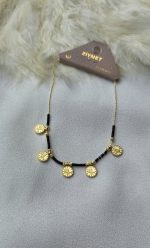 پابند آویز دار مشکی سکه ای کد 6021 - Image 3