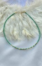 گردنبند سبز یکی از زیبا ترین کالکشن های تابستانه کد 1108