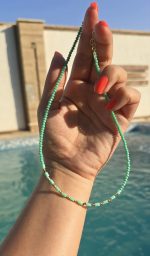 گردنبند سبز یکی از زیبا ترین کالکشن های تابستانه کد 1108 - Image 3