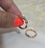 گوشواره ساده بدون حساسیت ژوپینگ  کد 2025 - Image 3