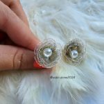 گوشواره گل مرواریدی برند فشن کد 2034 - Image 3