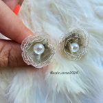 گوشواره گل مرواریدی برند فشن کد 2034 - Image 2