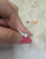 گوشواره مرواریدی ژوپینگ رنگ ثابت کد 2038 - Image 2