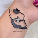 پلاک فروهر ایران استیل رنگ ثابت کد 8006 - Image 2