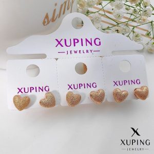 گوشواره قلبی رنگ ثابت برند ژوپینگ کد 2043