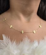 گردنبند ونکلیف طلایی استیل کد 1112 - Image 2