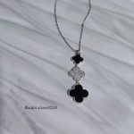 گردنبند ونکلیف مشکی استیل رنگ ثابت کد 1118