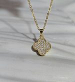 اویز دو رو ونکلیف مشکی و نگینی کد 1125 - Image 2