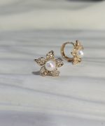 گوشواره گل مرواریدی کد 2047