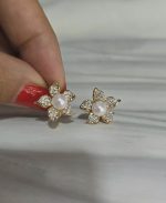 گوشواره گل مرواریدی کد 2047 - Image 4