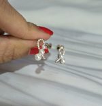 گوشواره مرواریدی ژوپینگ رنگ ثابت کد 2049