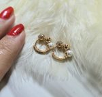 گوشواره مرواریدی رنگ ثابت 2052