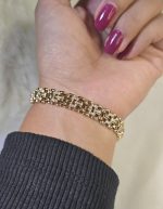 دستبند رنگ ثابت آبکاری طلا  کد 3023 - Image 5