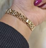 دستبند رنگ ثابت آبکاری طلا  کد 3023 - Image 3