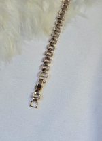 دستبند نگین دار طلایی کد 3025 - Image 3