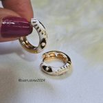 گوشواره میناکاری شده سفید کد 2055