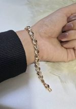 دستبند قلبی نگین کاری شده رنگ ثابت کد 3027 - Image 3