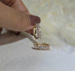 گوشواره بدون حساسیت گل ژوپینگ رنگ ثابت کد 2057 - Image 5