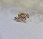 گوشواره بدون حساسیت گل ژوپینگ رنگ ثابت کد 2057 - Image 4