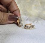 گوشواره بدون حساسیت گل ژوپینگ رنگ ثابت کد 2057 - Image 3