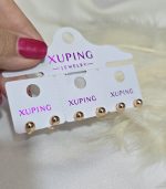 گوشواره میخی توپی بدون حساسیت کد 2059