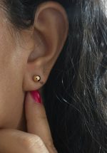 گوشواره میخی توپی بدون حساسیت کد 2059 - Image 2