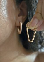 گوشواره طلایی ژوپینگ ساده کد 2060 - Image 4