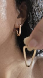 گوشواره طلایی ژوپینگ ساده کد 2060 - Image 2