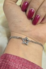 دستبند استیل ستاره نقره ای کد 3039 - Image 2