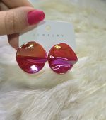 گوشواره قرمز پاستیلی کد 2062 - Image 2