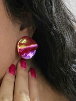 گوشواره قرمز پاستیلی کد 2062 - Image 3