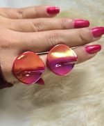 گوشواره قرمز پاستیلی کد 2062 - Image 5