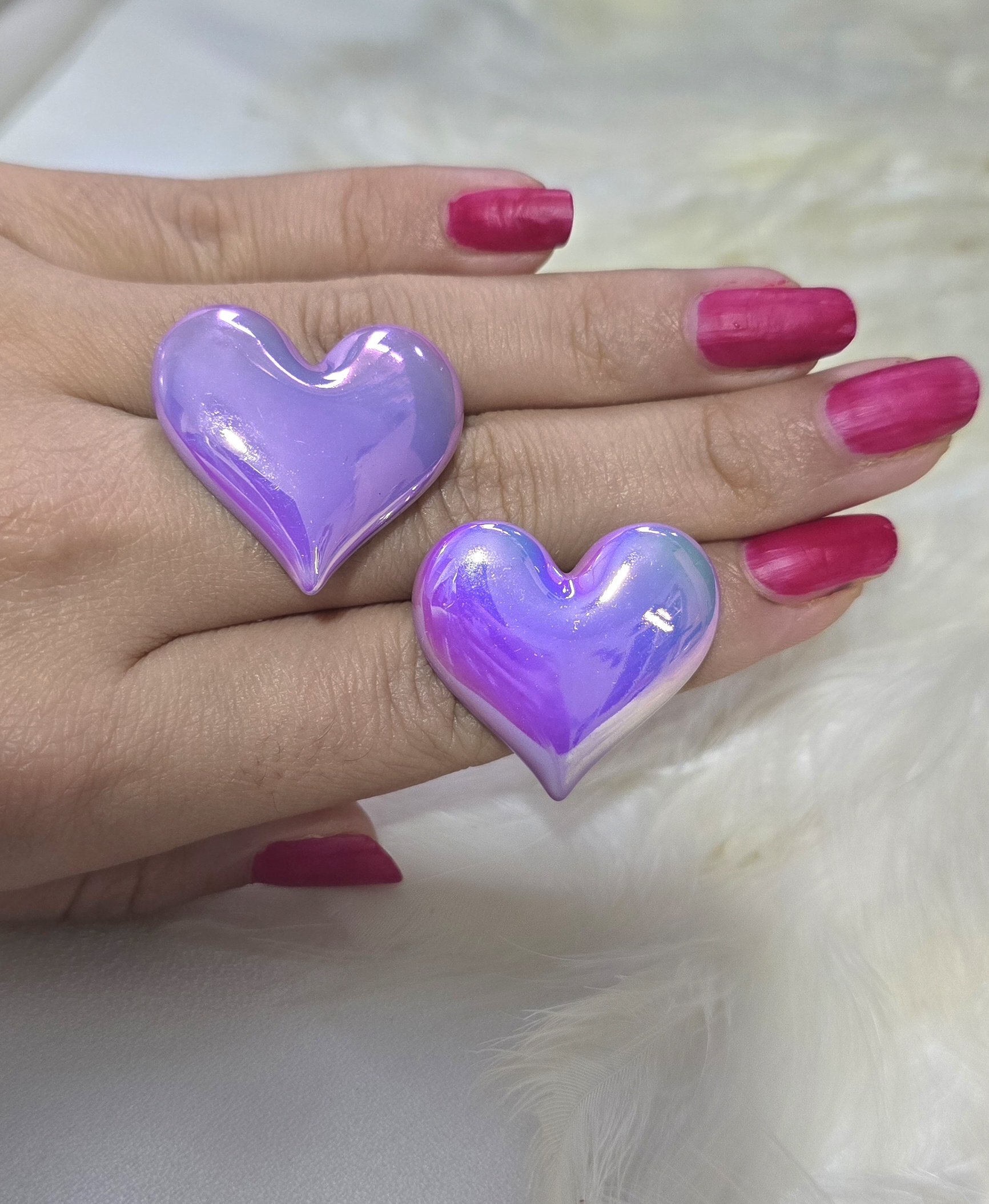 2025/12/1000101433.jpg گوشواره قلبی پاستیلی کد 2063 - Image 1