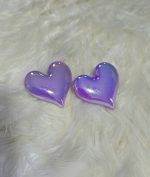 گوشواره قلبی پاستیلی کد 2063 - Image 8