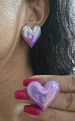 گوشواره قلبی پاستیلی کد 2063 - Image 9