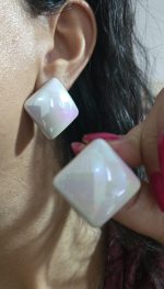 گوشواره فشن (هولوگرامی) مربعی کد 2066 - Image 3