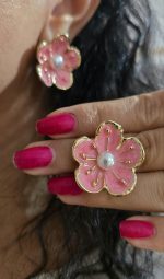 گوشواره فانتزی طرح گل کد 2067 - Image 7