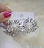 گوشواره فانتزی طرح گل مرواریدی کد 2069