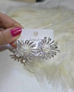 گوشواره فانتزی طرح گل مرواریدی کد 2069 - Image 4